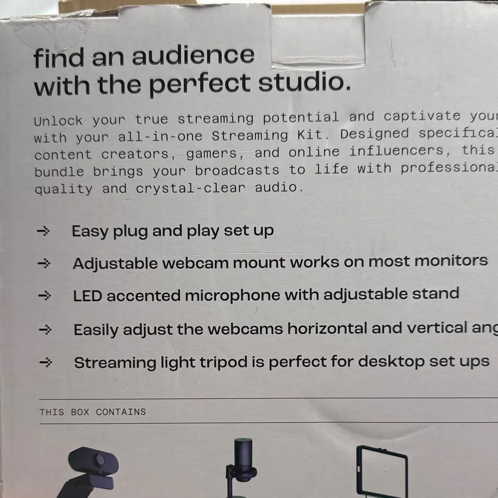 Black USB Microphone and camera with Stand